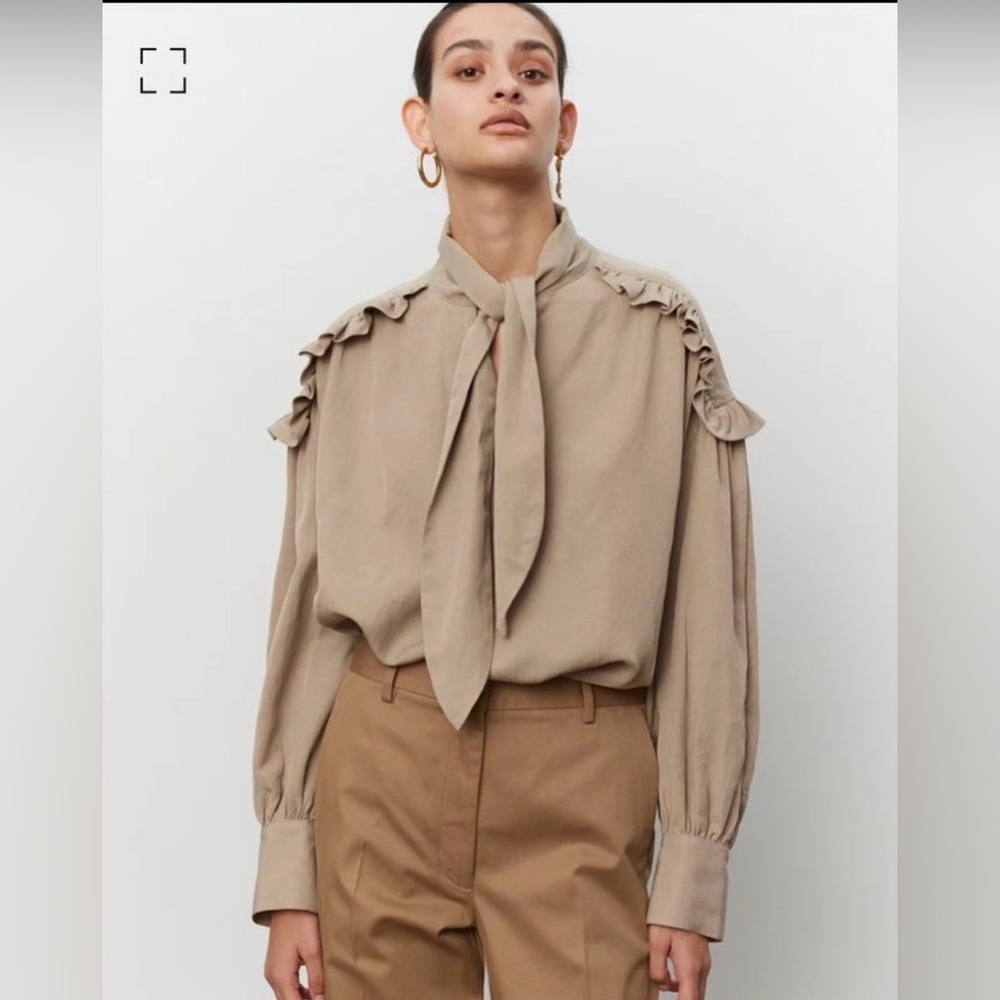Day Birger et Mikkelsen Skylar khaki Working Wear blouse NWT minimalist office